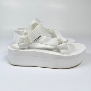 Teva Women's All-White Platform Sandals